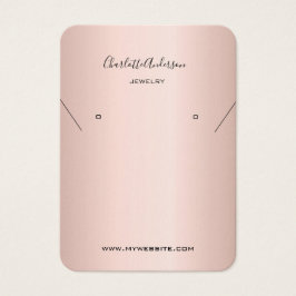 Rose Ohrringe Schmuck Foto-Display-Karte