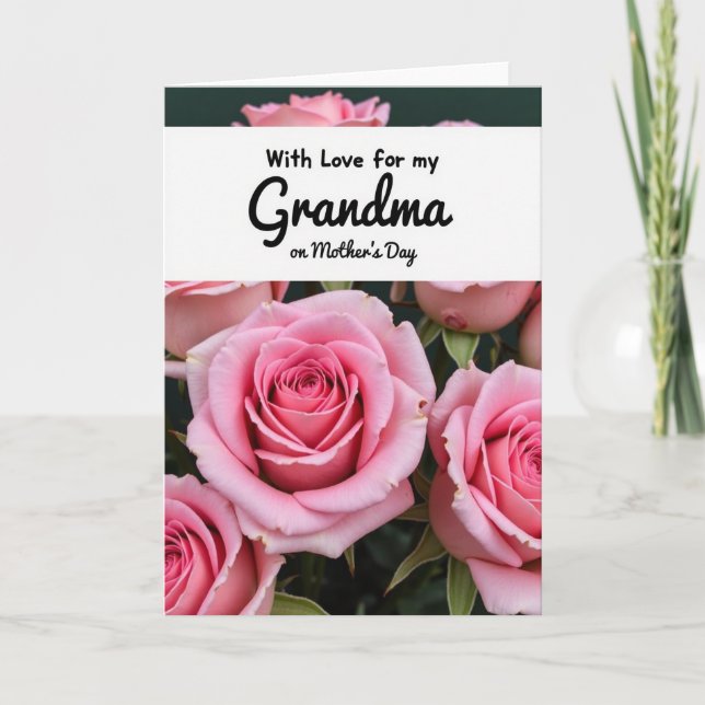Rose Oma Muttertagskarte Karte (Vorderseite)