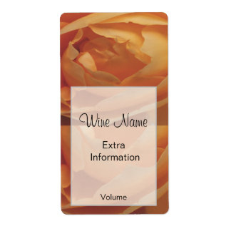 Rose Orange Weinetikett