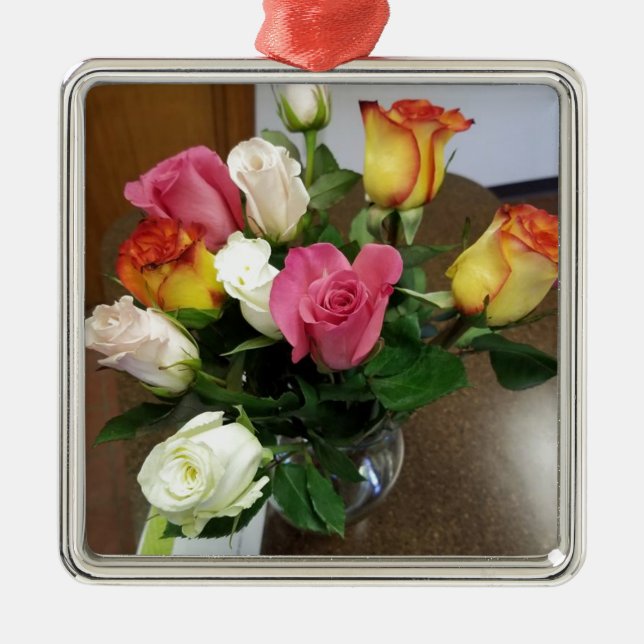 Rose Ornament Aus Metall (Vorne)