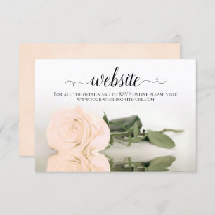Rose Pale Elegante Wedding Website Begleitkarte
