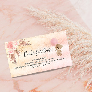 Rose Pampas Teddy Girl Dusche Anfrage Begleitkarte