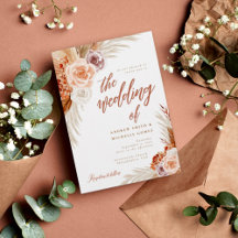 Rose Pampas Terracotta Boho Foto Wedding