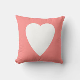 Rose Pastellfarben und Weißherz Kissen