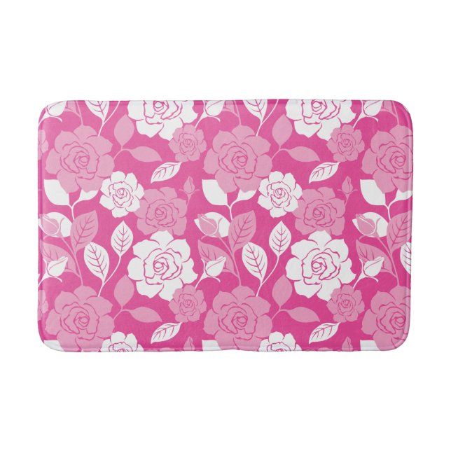 ROSE PATTERN (PINK) BADEMATTE (Vorderseite)