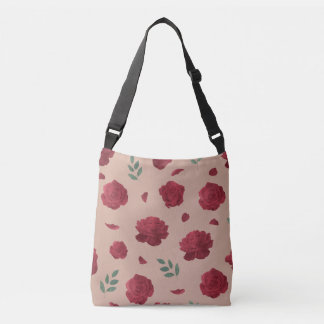 Rose Pattern Shoulder Bag | Tote Bag Tragetaschen Mit Langen Trägern