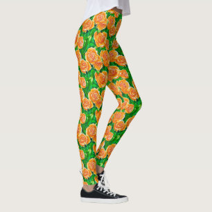 Rose Peach/Coral Orange Leggings