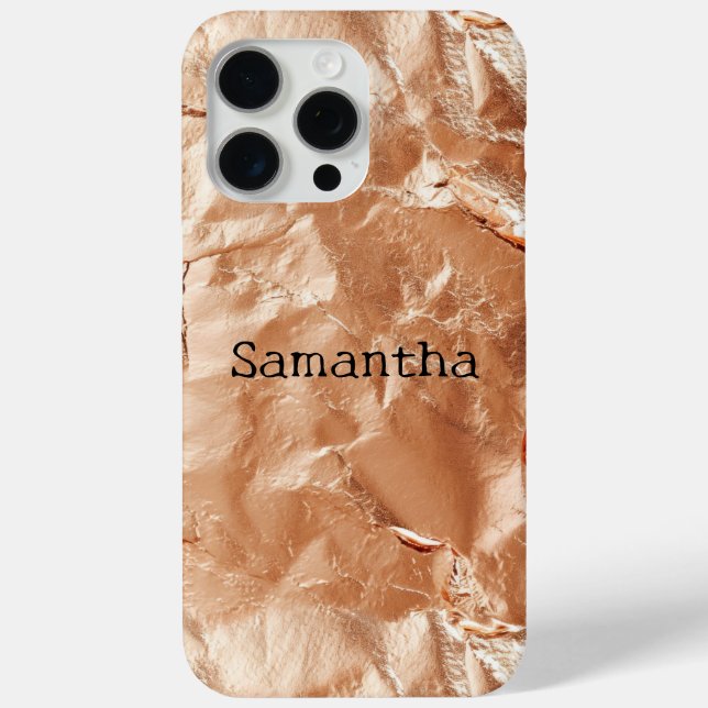 Rose Peach Gold Glam Case-Mate iPhone Hülle (Rückseite)