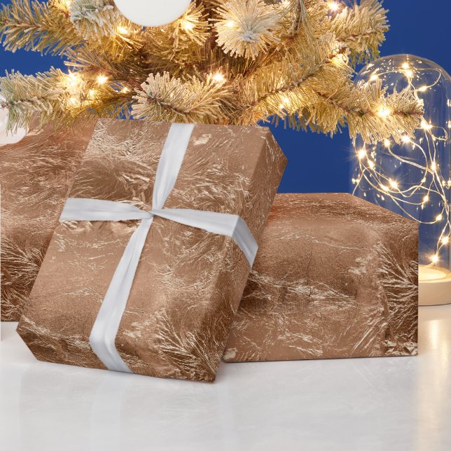 Rose Peach Gold Glam Geschenkpapier (Feiertage)