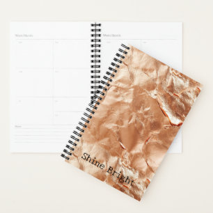 Rose Peach Gold Glam Planer