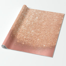Rose Peach Makeup Confetti Glitzer Schönheitskopfe Geschenkpapier
