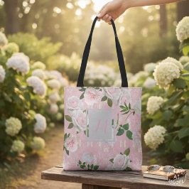 Rose-Peongram auf der blush-pink-goldenen Damaskus