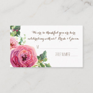 Rose Peony Leaf Wreath Hochzeitstisch Platzkarten