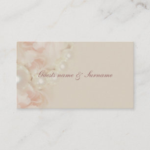 Rose Perlen rosa Sitznamensschilder für Hochzeiten Platzkarte