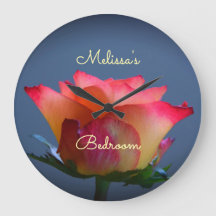Rose personalisierbare Wall-Uhr