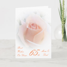Rose Personalisiert 65. Hochzeitstag Karte