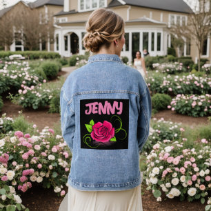 ROSE PERSONALISIERT jean Denim Jacket Jeansjacke