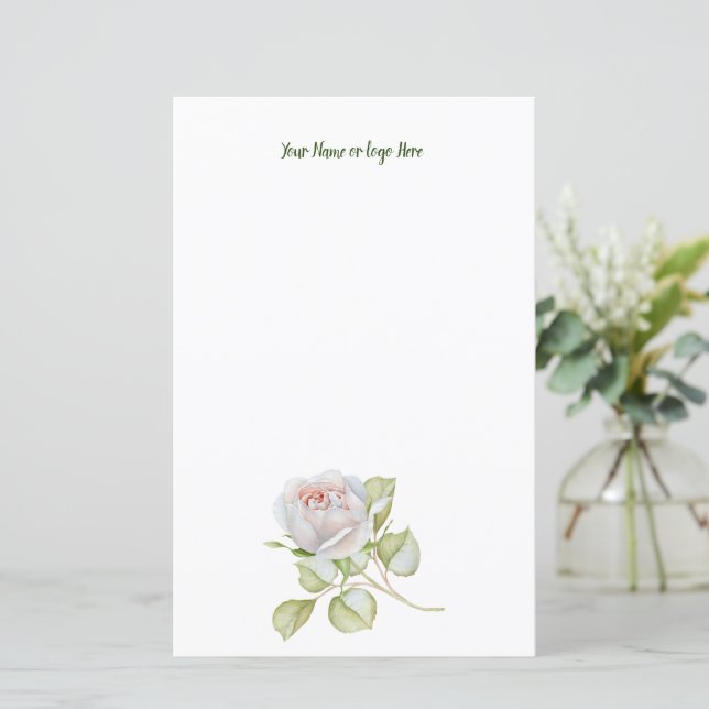 Rose Personalisiert Stationery (Stehend Vorderseite)