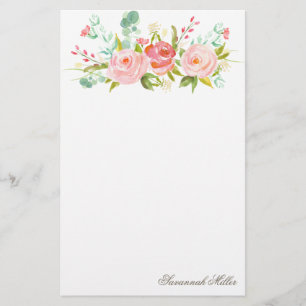 Rose Personalisierte Stationierung Briefpapier