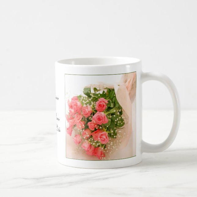 Rose Personalisierter Kaffee Tasse Vorlage (Rechts)
