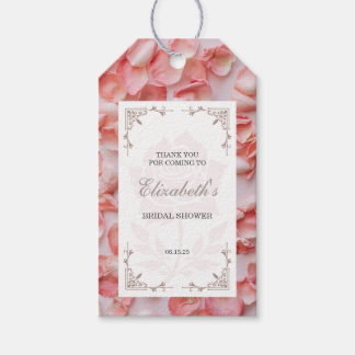 Rose Petal Brautparty Gevor Tag Geschenkanhänger