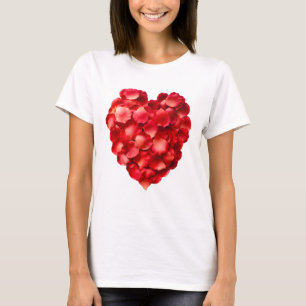 Rose Petal Heart Frauen T - Shirt