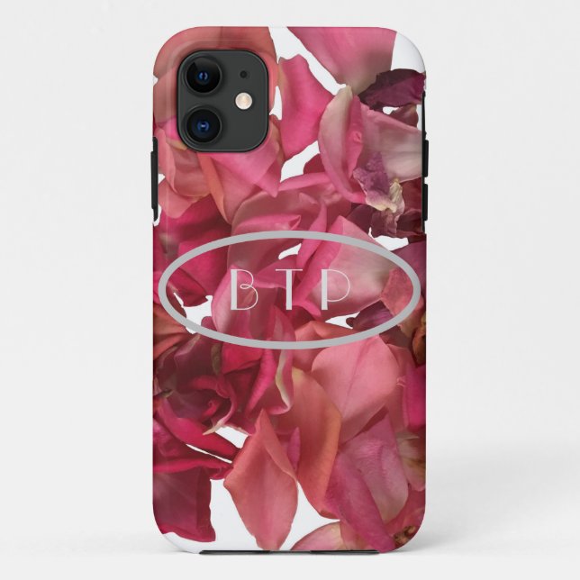 Rose Petal Pink Romantische Personalisiert Case-Mate iPhone Hülle (Rückseite)