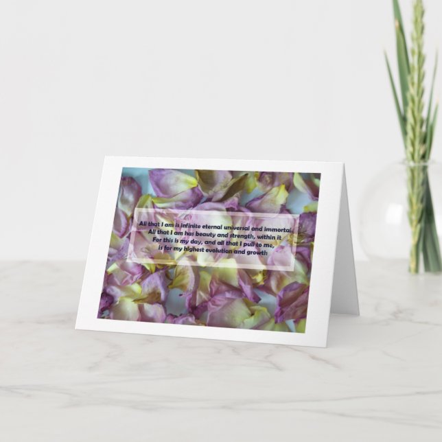 Rose Petalinspiration Karte (Vorderseite)
