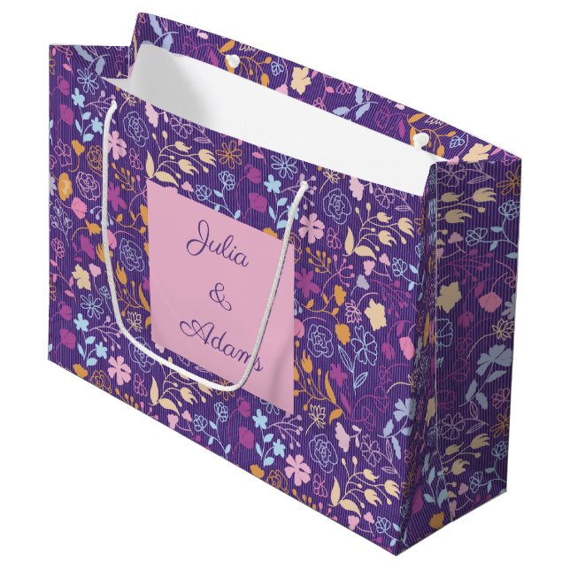 Rose & Petals Geschenktasche Große Geschenktüte (Vorderseite Schrägansicht)