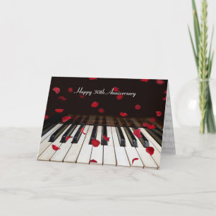 Rose Petals on Piano 30. Jubiläumskarte Karte