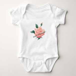 Rose (Pfirsich) - Schöne Natur Baby Strampler