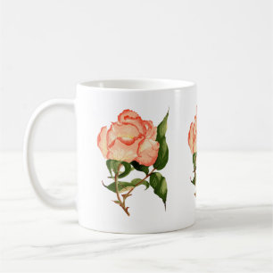 Rose pfirsichfarbene Blume Tasse