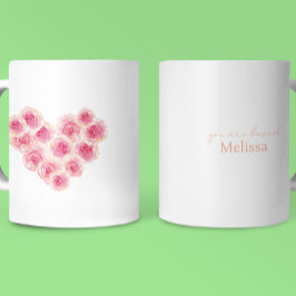 Rose Pfirsichrosa Liebe Kaffeetasse