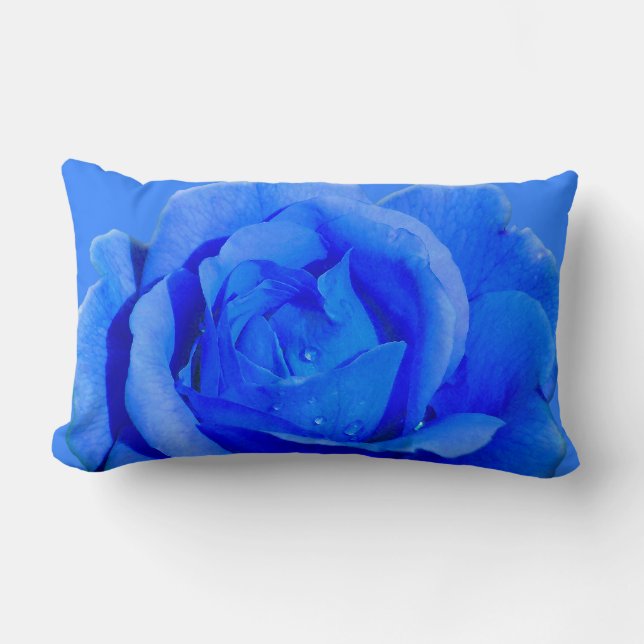 Rose Pillows Blue Rose Kissen Blume Dekoration (Vorderseite)
