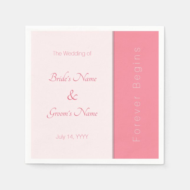 Rose Pink Forever fängt einfach an, eine elegante  Serviette (Vorderseite)