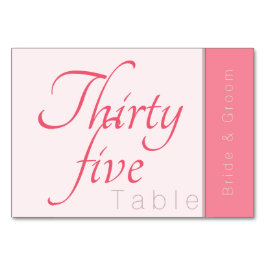 Rose Pink Forever fängt Elegante Script Hochzeit a Tischnummer