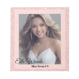 Rose Pink Glitz Autograph Pad Notizblock