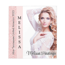 Rose Pink Glitz Seitenanzeige Autograph Kleiner No Notizblock