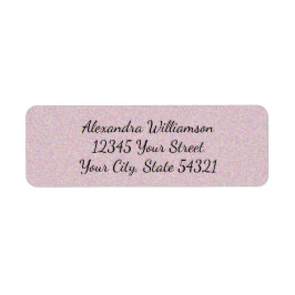 Rose Pink Glitzer Girly Glam Script Name Adresse
