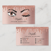 Rose Pink Gold Eyelashes Driving Glitzer