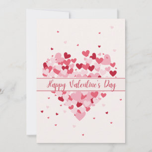 Rose Pink Happy Valentine's Day Card Einladung