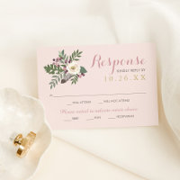 Rose Pink Moody Floral Boho Hochzeit