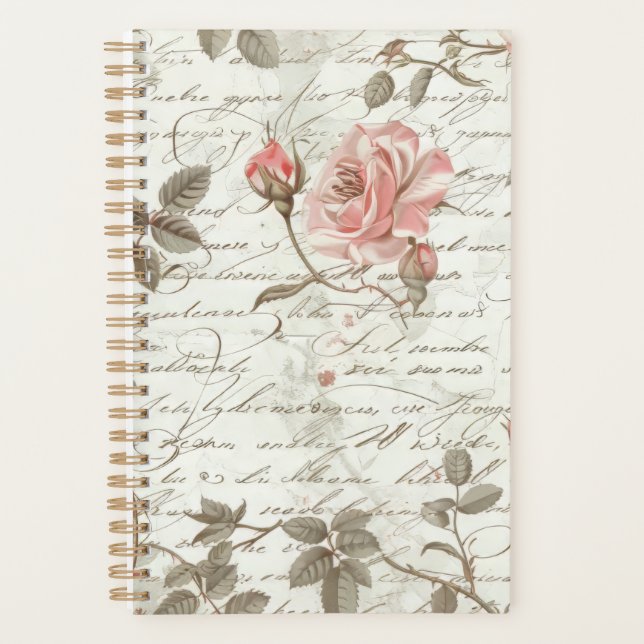 Rose Pink Notebook Planer (Vorderseite)
