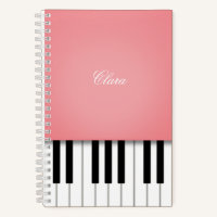 Rose Pink Piano Musik Tastatur Personalisiert