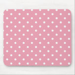 Rose Pink Polka Dot Mousepad<br><div class="desc">Ein wunderschöner Rosa-Schatten,  der nur einen Hauch rosiger Farbe hat,  sodass es heller und heller zu dunkeln ist.    Einige der Produkte enthalten auch passende Rose und weiße Polka-Punkte.   Sie sind eine leere Leinwand für Ihre Texte oder Bilder.</div>