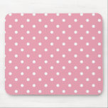 Rose Pink Polka Dot Mousepad<br><div class="desc">Ein wunderschöner Rosa-Schatten,  der nur einen Hauch rosiger Farbe hat,  sodass es heller und heller zu dunkeln ist.    Einige der Produkte enthalten auch passende Rose und weiße Polka-Punkte.   Sie sind eine leere Leinwand für Ihre Texte oder Bilder.</div>