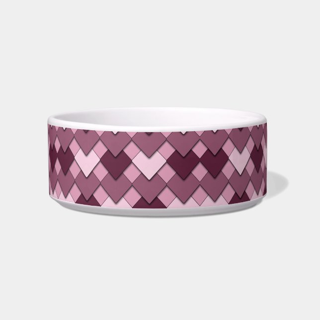 Rose Pink Square and Diamond Harlequin Pattern Napf (Vorderseite)