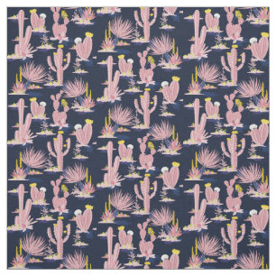 Rose Pink Südwestwüste Kaktus Stoff