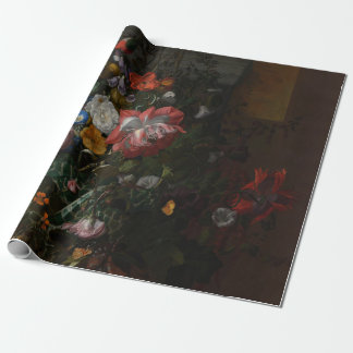 Rose Poppies und andere Blume - Rachel Ruysch Geschenkpapier