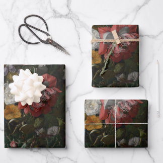 Rose Poppies und andere Blume - Rachel Ruysch Geschenkpapier Set